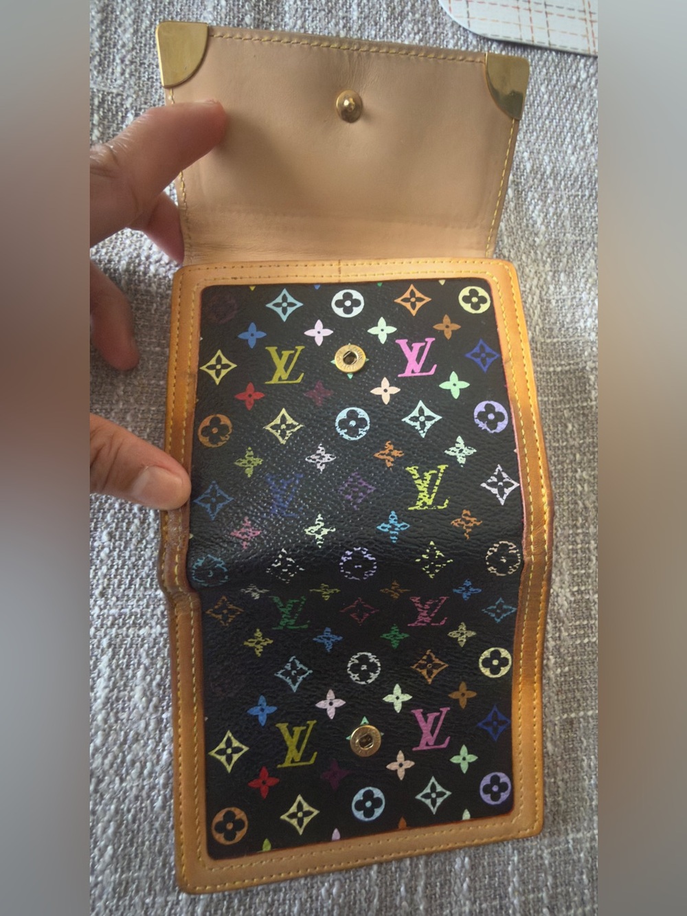 Louis Vuitton Black Multicolor Monogram Compact Wallet - Picture 6 of 16